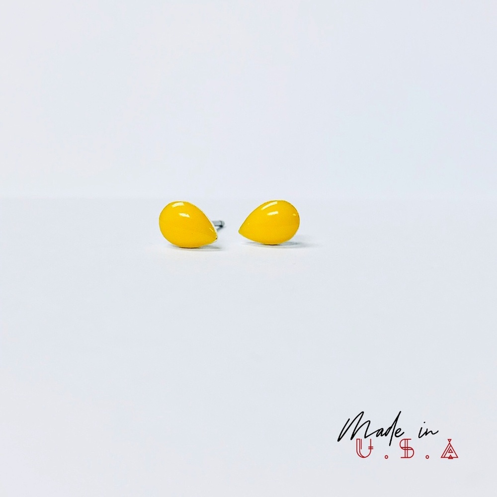 Petite Petal Shaped Earrings - Marigold